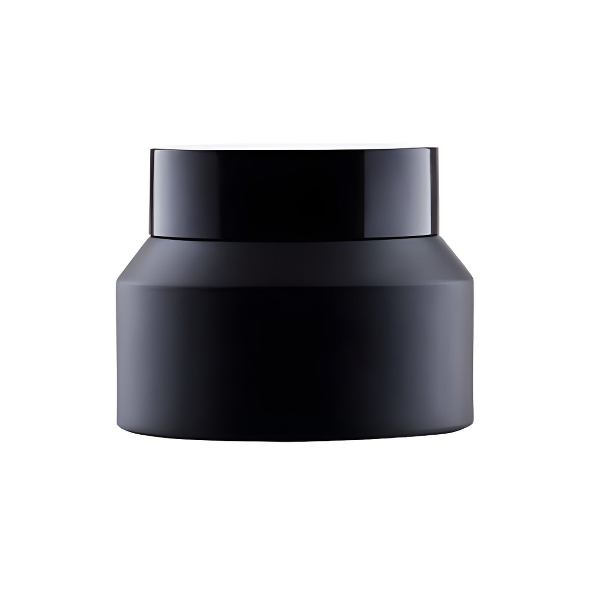 50 Ml Sort Glas Bøtte Med Låg - Ideel til Kosmetik