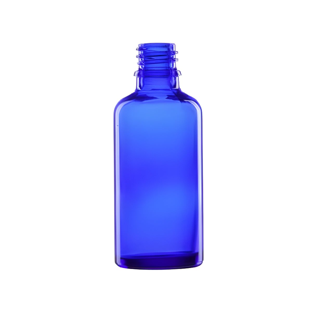 50 Ml Blå Glasflaske Din18