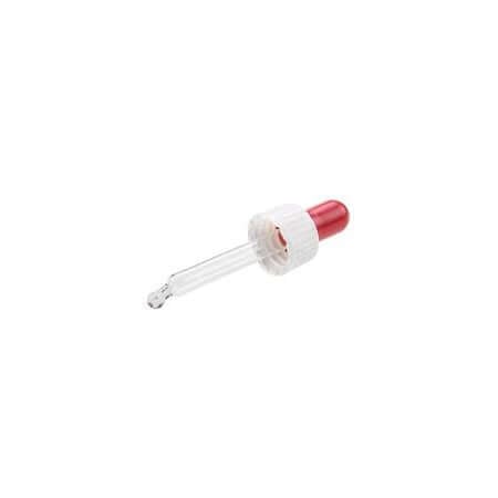 Hvidt Låg Med Rød Pipette 60 Mm 10 Ml Din 18