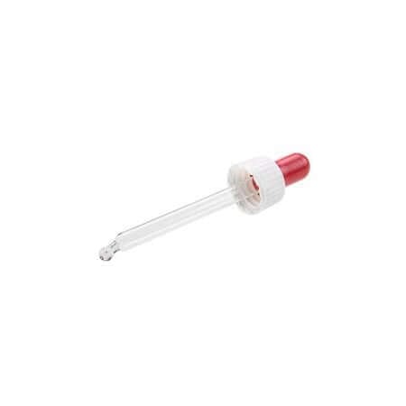 Hvidt Låg Med Rød Pipette 77 Mm 30 Ml Din 18