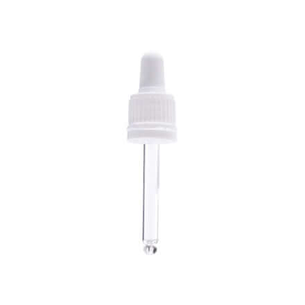 Hvidt Låg med Pipette 77 mm - Perfekt til Kosmetik