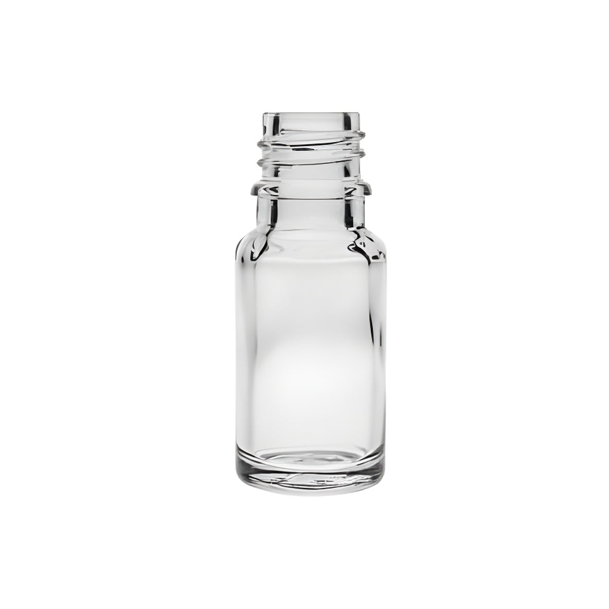 10 Ml Klar Glasflaske Din18
