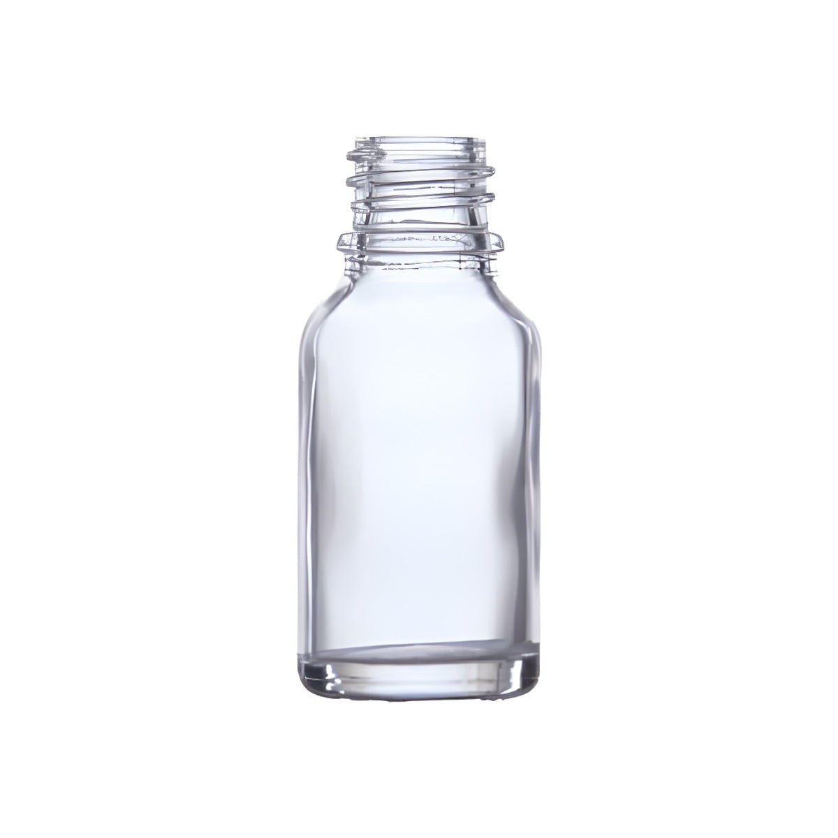 15 Ml Klar Glasflaske Din18
