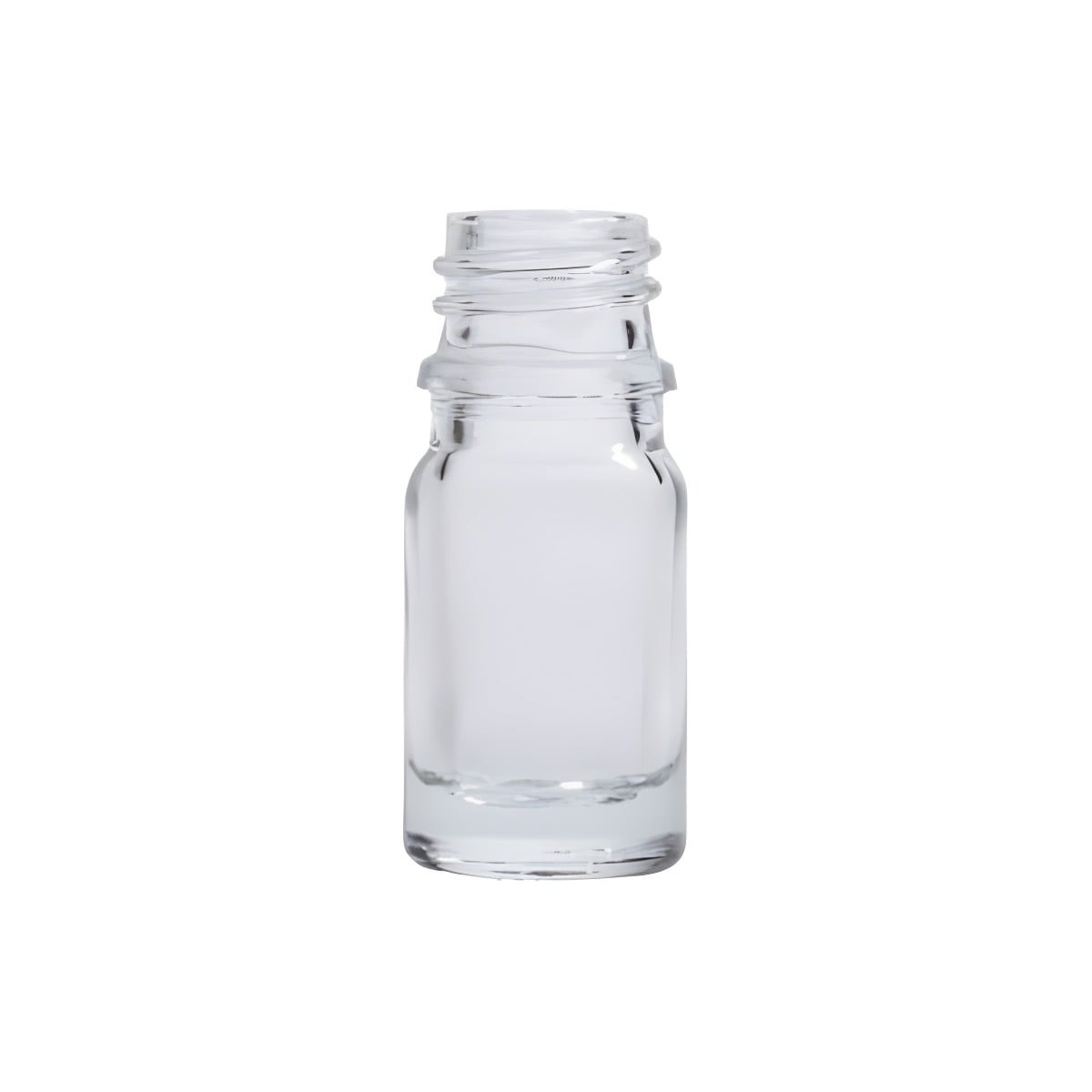 5 Ml Klar Glasflaske Din18